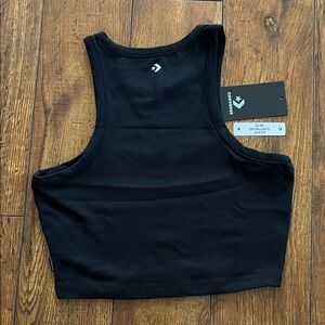Converse Women's Sleek Black Crop Top